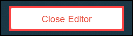close editor button highlighted