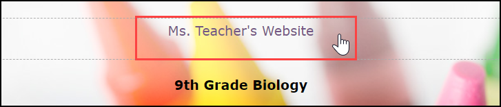 top of my with website header box highlighted 
