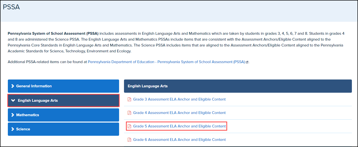 P S S A screen with topic and document highlighted